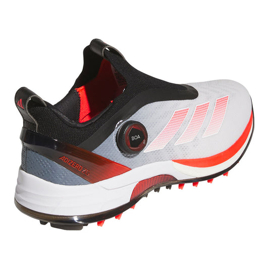 Adidas Adizero ZG BOA Golf Shoes White/Lucid Red/Black