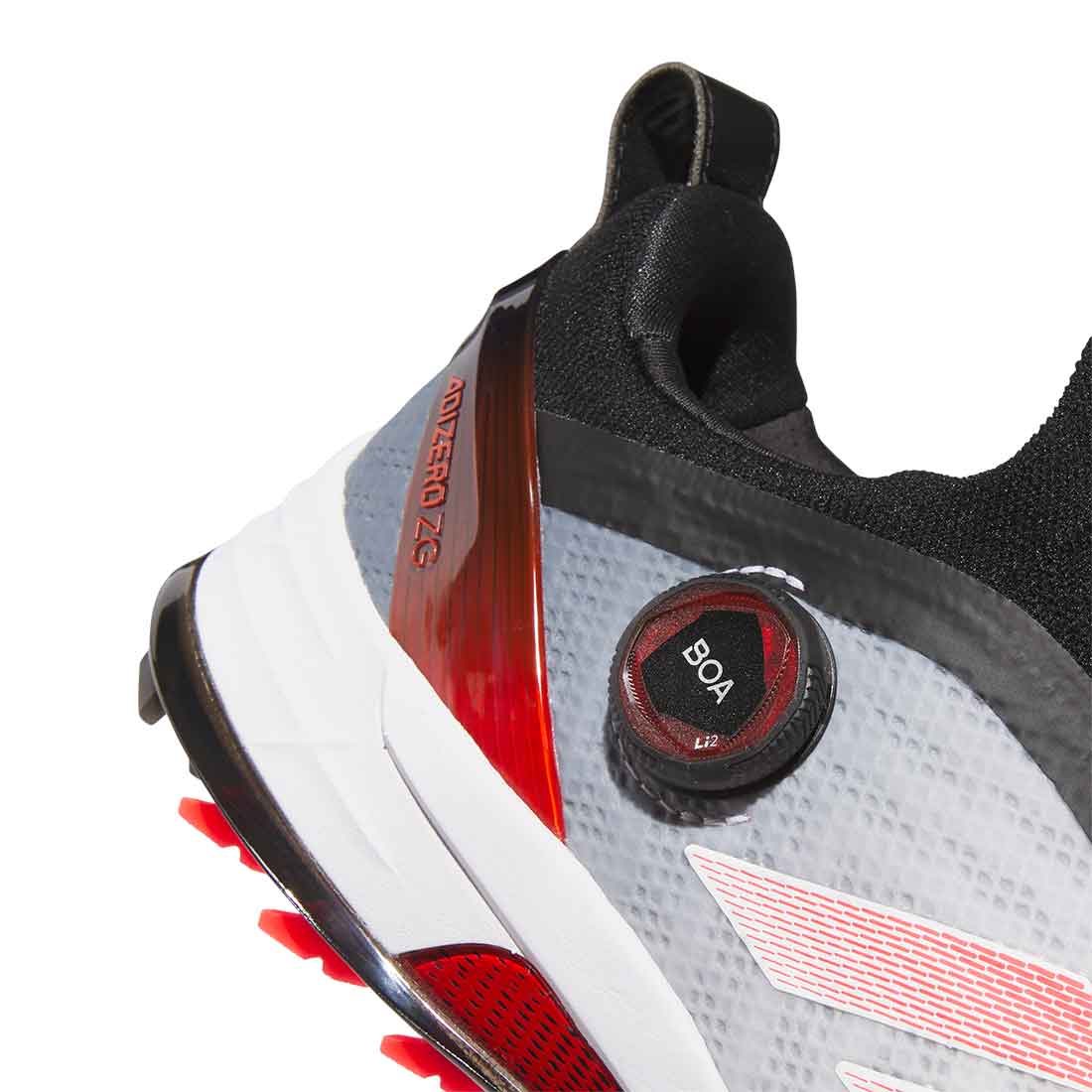 Adidas Adizero ZG BOA Golf Shoes White/Lucid Red/Black