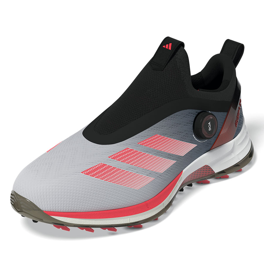 adidas ADIZERO ZG BOA ゴルフシューズ Adidas Adizero ZG BOA Golf Shoes White/Lucid Red/Black – Golf Discount