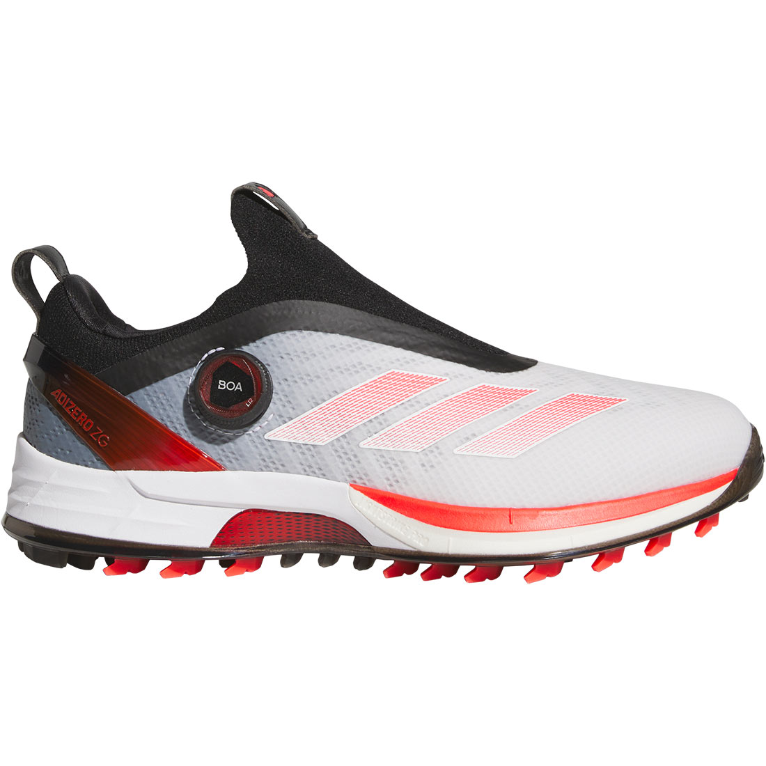 Adidas Adizero ZG BOA Golf Shoes White/Lucid Red/Black
