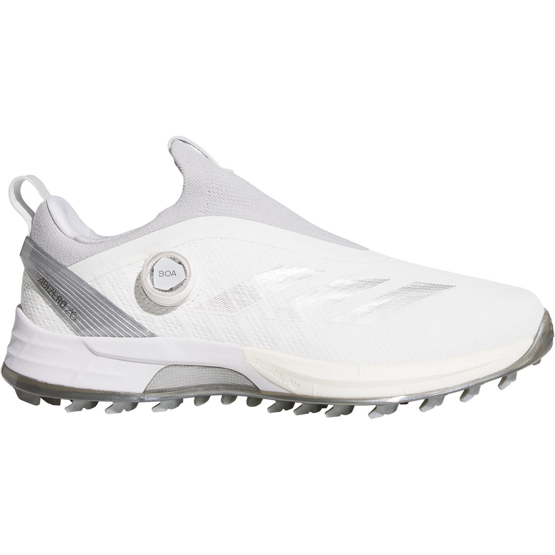 Adidas Adizero ZG BOA Golf Shoes White/Silver/Solid Grey