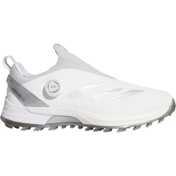 adizero ZG BOAフィットシステム搭載 Adidas Adizero ZG BOA Golf Shoes White/Silver/Solid Grey – Golf
