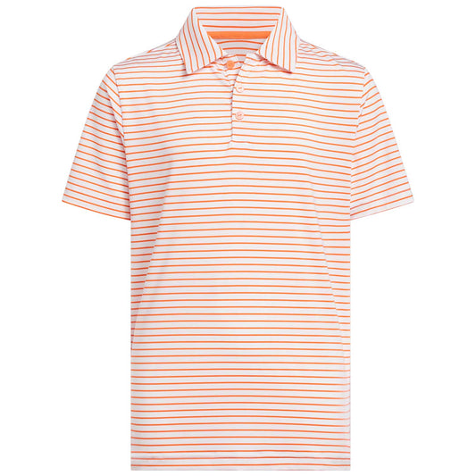 Adidas Boys Striped Golf Polo