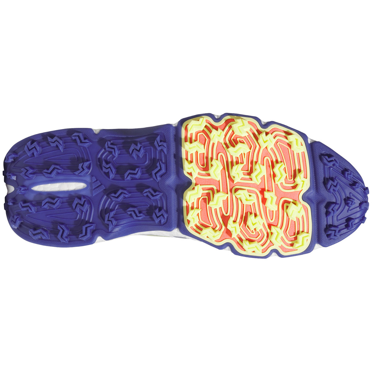 Adidas Codechaos 27 Spikeless Boost Golf Shoes White/Dual Indigo/Frozen Lemon