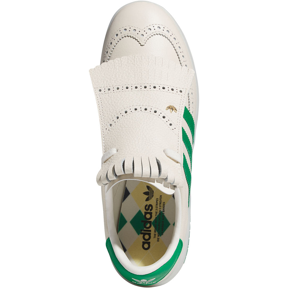 Adidas CourseCup Spikeless Golf Shoes Chalk White/Green/Almost