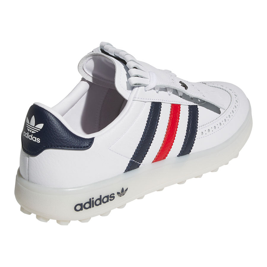 Adidas CourseCup Spikeless Golf Shoes White/Night Indigo/Better Scarlet