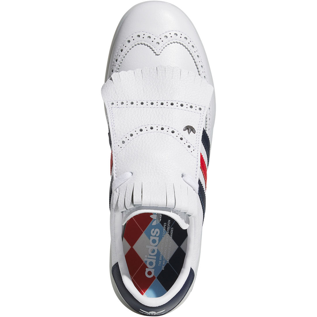 Adidas CourseCup Spikeless Golf Shoes White/Night Indigo/Better Scarlet