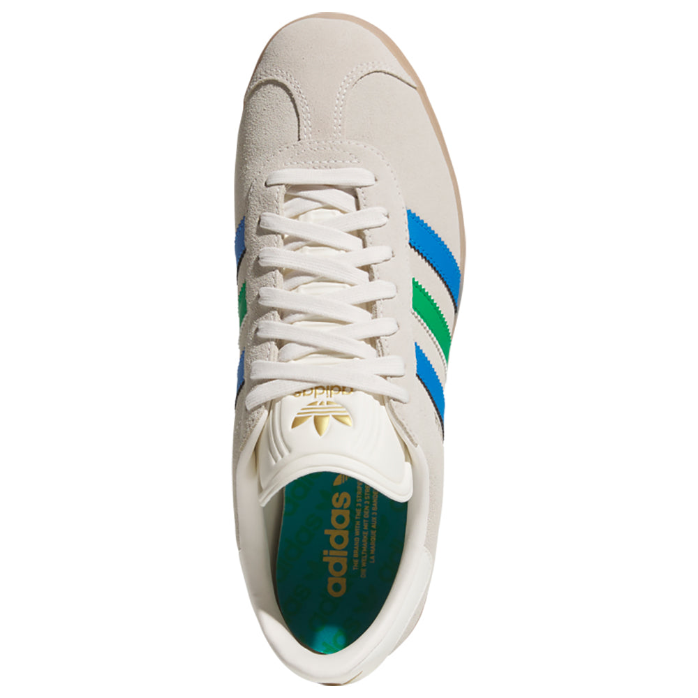 Adidas Gazelle Golf Shoes Chalk White/Green/Blue Bird
