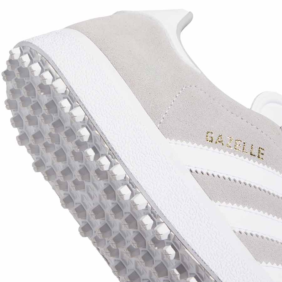 Adidas Gazelle Spikeless Golf Shoes Grey Two/White – Golf Discount