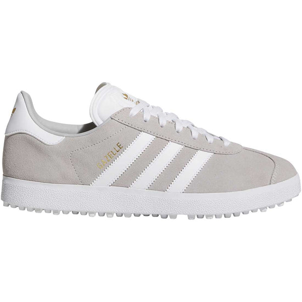 Adidas Gazelle Spikeless Golf Shoes Grey Two/White – Golf Discount