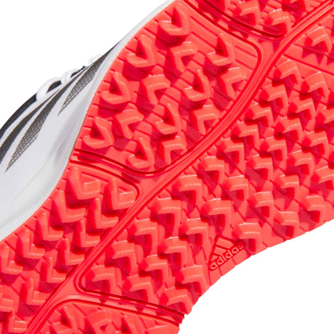 Adidas Juniors Adizero ZG Golf Shoes White/Lucid Red