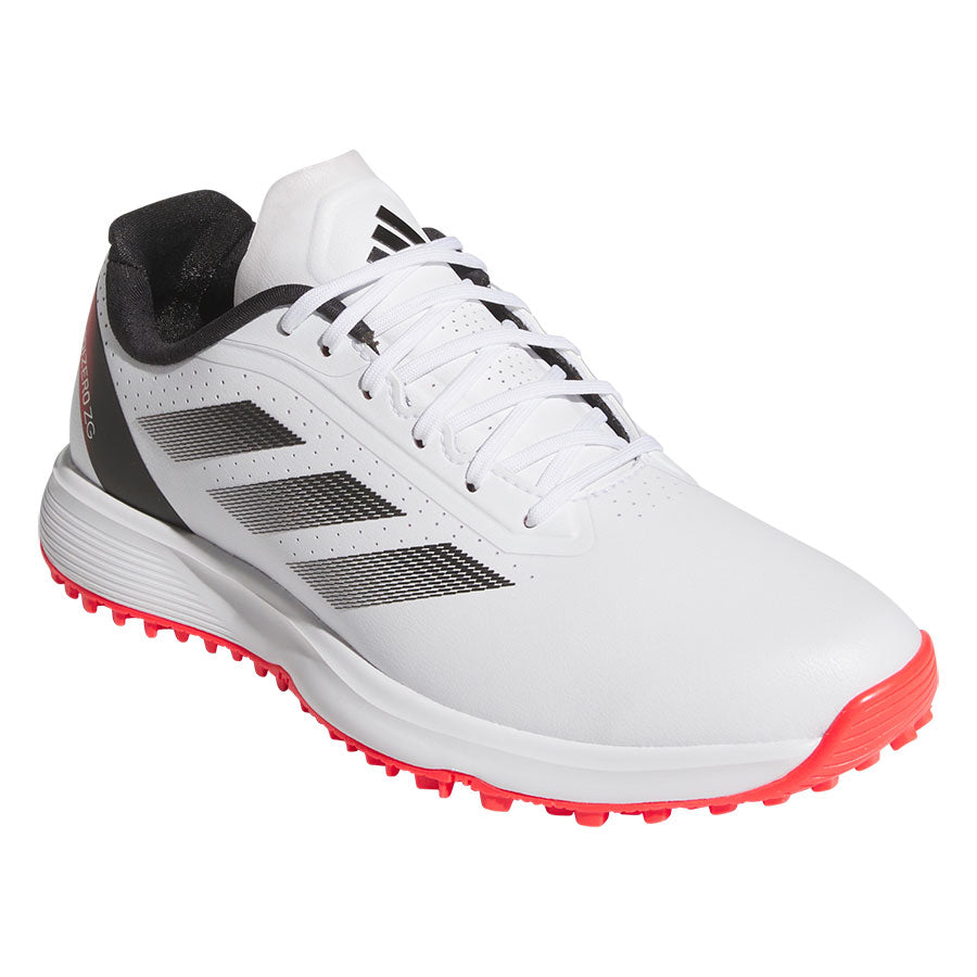 Adidas Juniors Adizero ZG Golf Shoes White/Lucid Red