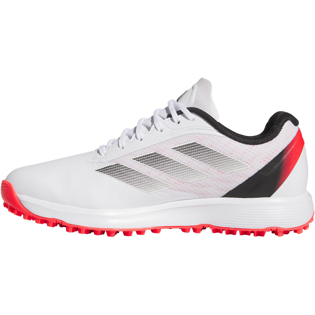 Adidas Juniors Adizero ZG Golf Shoes White/Lucid Red