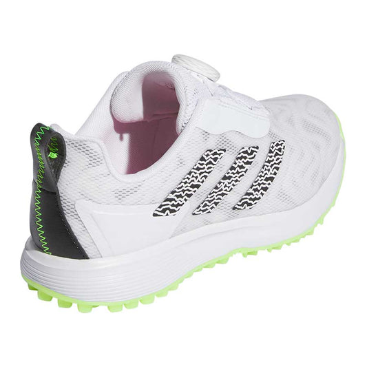 Adidas Juniors Codechaos 25 BOA Golf Shoes White/Black/Lucid Lemon