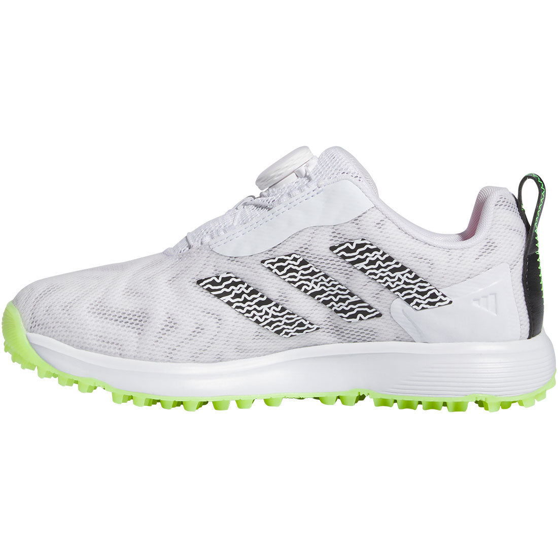Adidas Juniors Codechaos 25 BOA Golf Shoes White/Black/Lucid Lemon