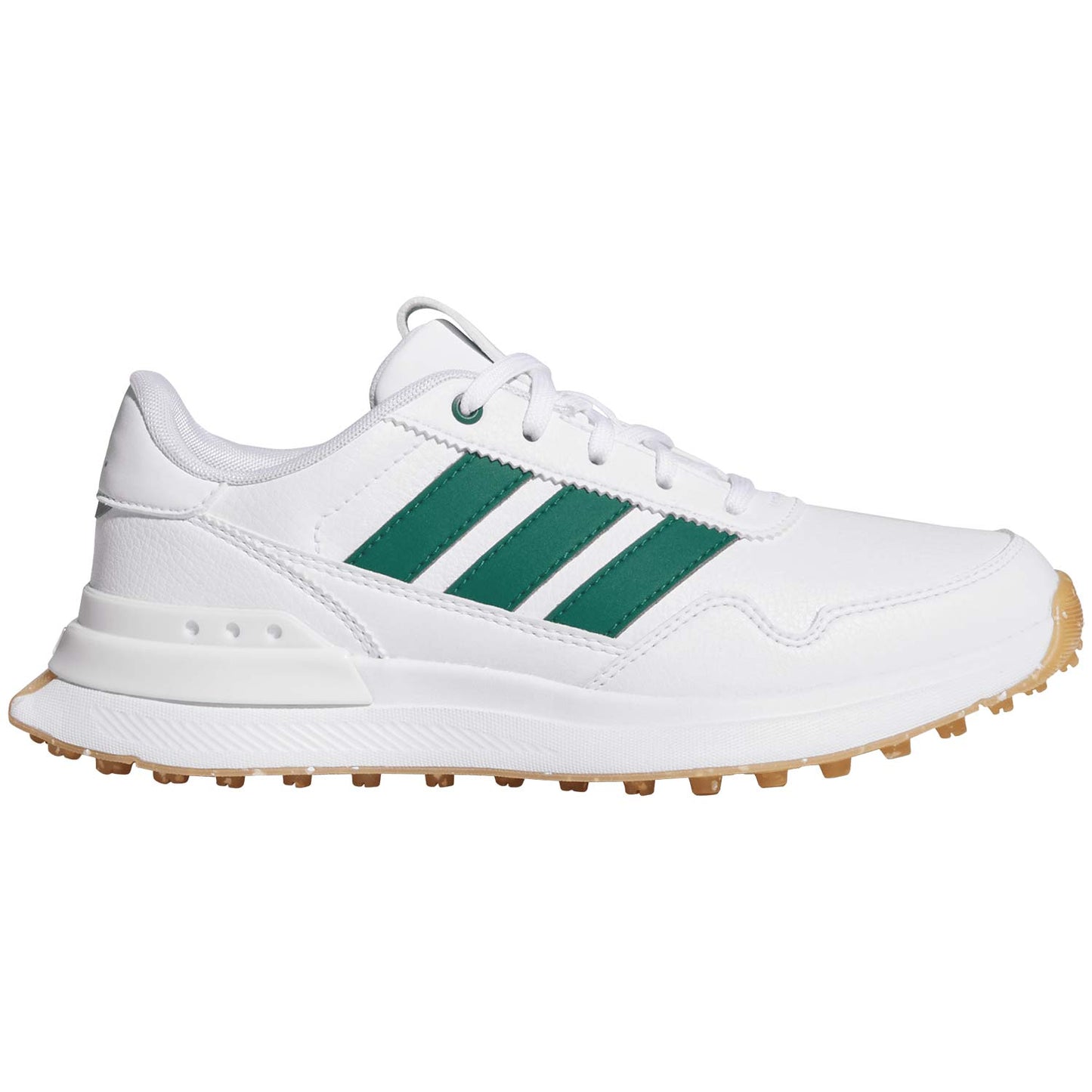 Adidas Juniors S2G 26 Golf Shoes White/Collegiate Green/Gum