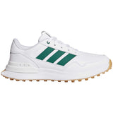 Adidas Juniors S2G 26 Golf Shoes White/Collegiate Green/Gum