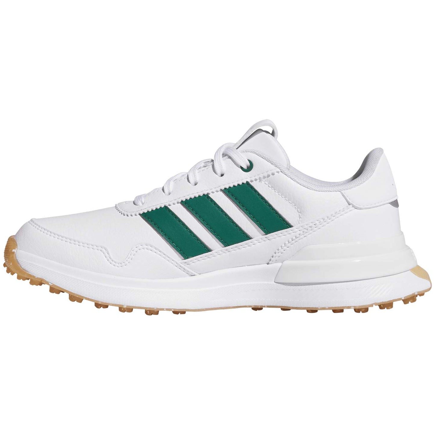 Adidas Juniors S2G 26 Golf Shoes White/Collegiate Green/Gum