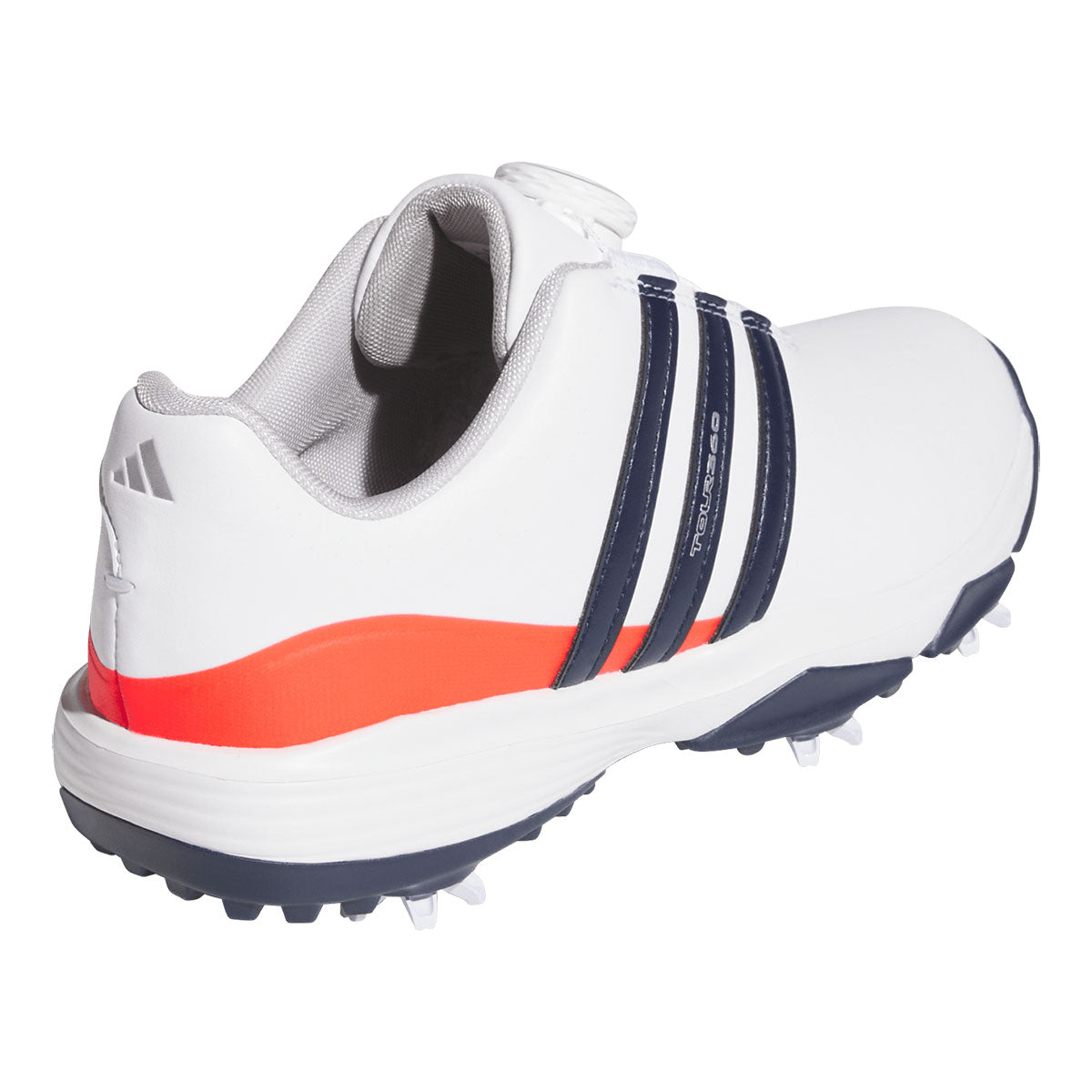 Adidas Juniors Tour360 24 BOA Golf Shoes White/Collegiate Navy/Lucid Red