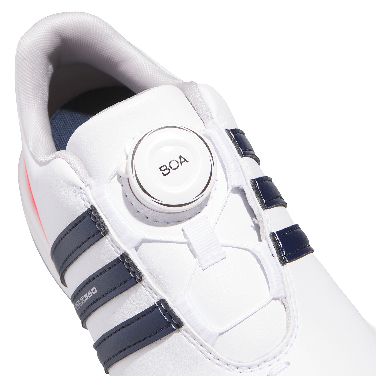 Adidas Juniors Tour360 24 BOA Golf Shoes White/Collegiate Navy