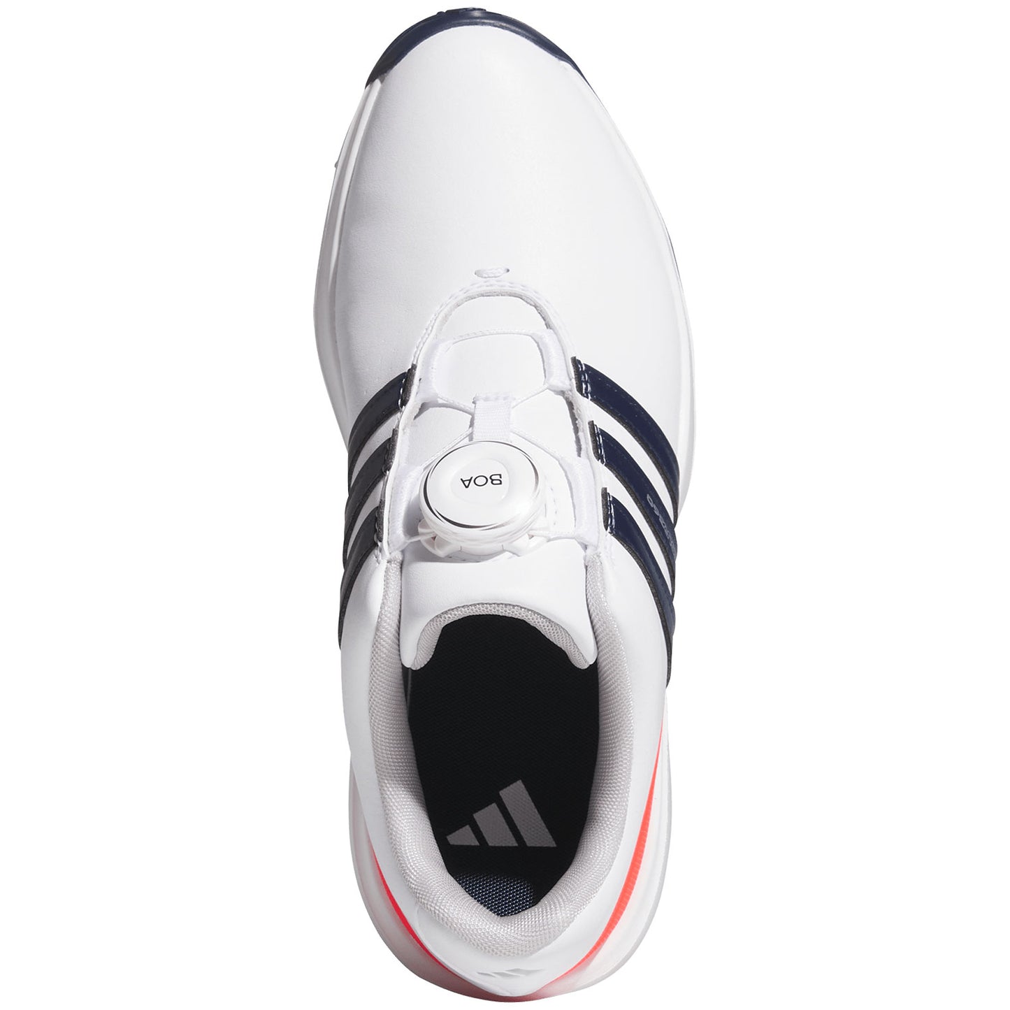 Adidas Juniors Tour360 24 BOA Golf Shoes White/Collegiate Navy/Lucid Red