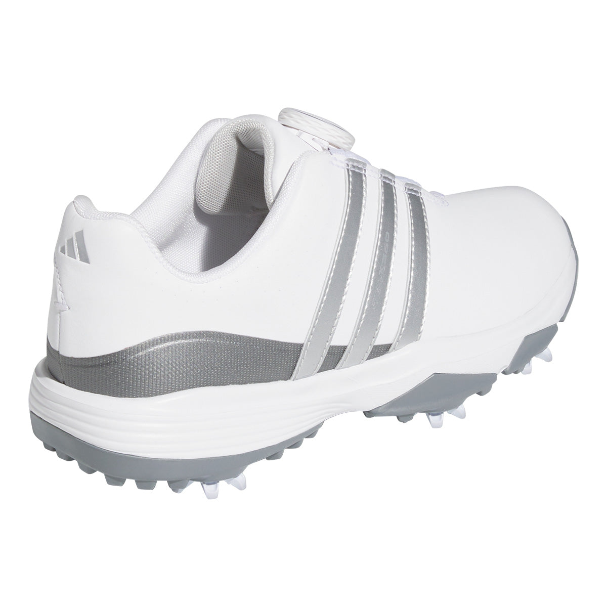 Adidas Juniors Tour360 24 BOA Golf Shoes White/Silver/Iron
