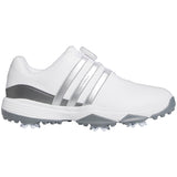 Adidas Juniors Tour360 24 BOA Golf Shoes White/Silver/Iron