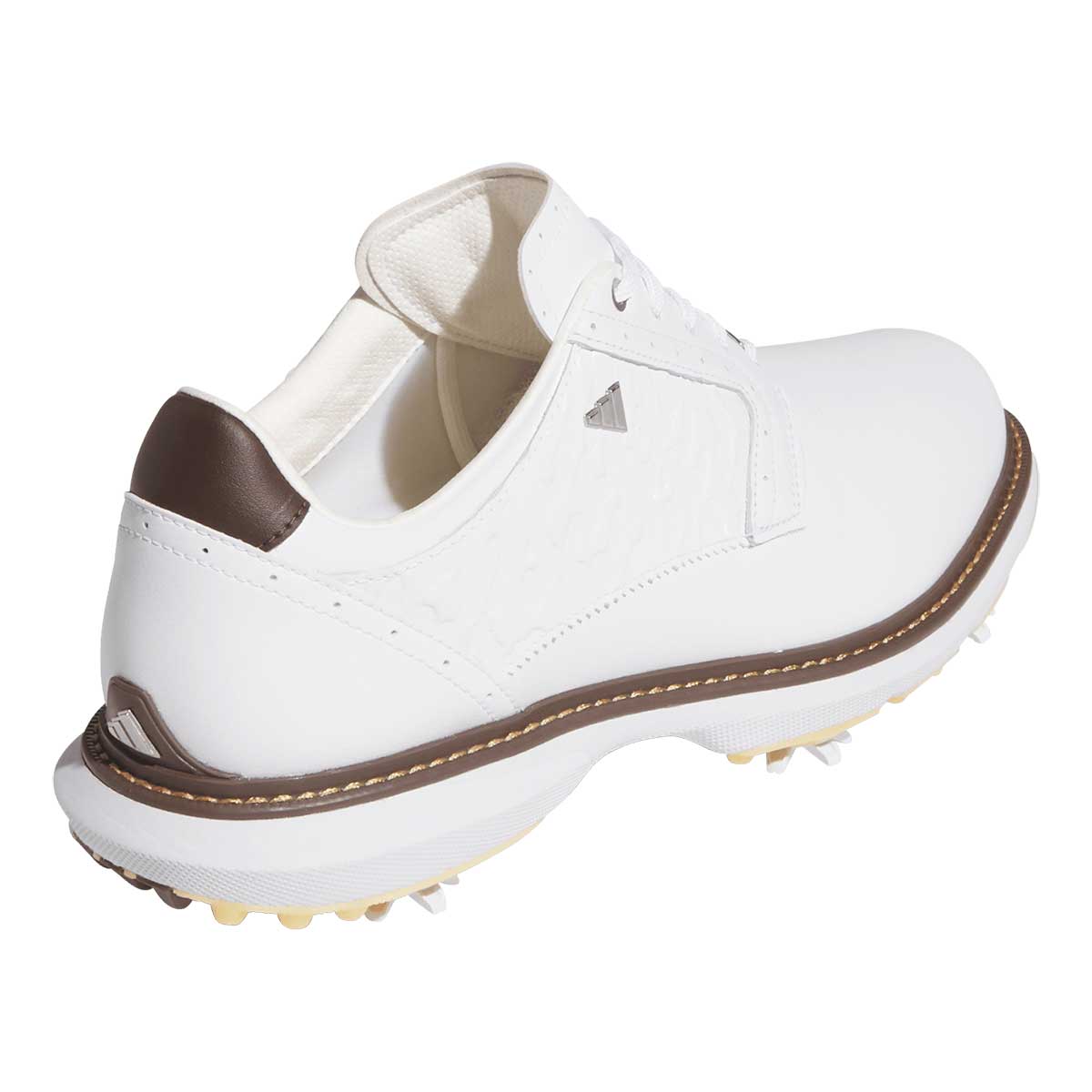 Adidas MC70 Golf Shoes White/Matte Silver/Brown