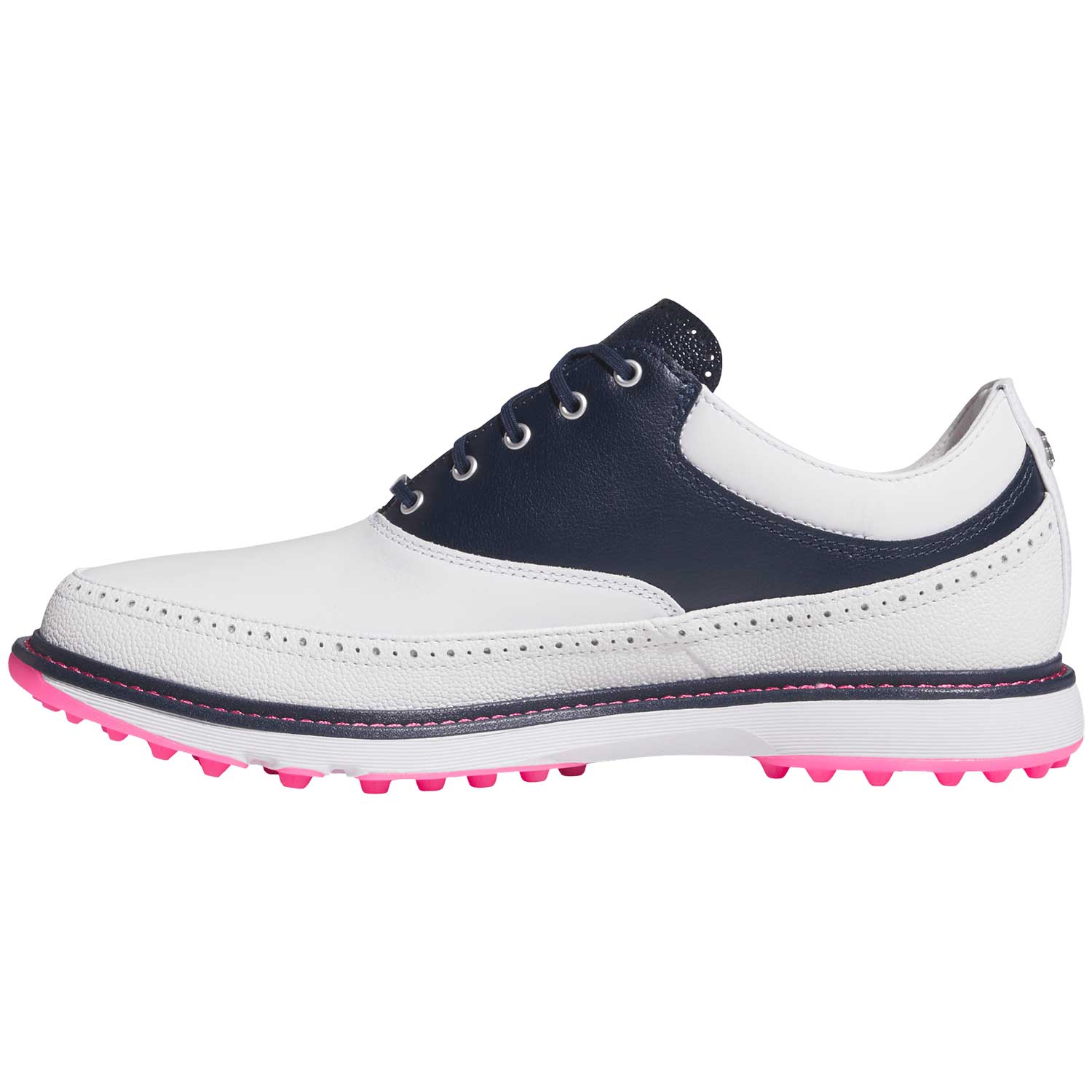 Adidas MC80 Golf Shoes White/Collegiate Navy/Lucid Pink – Golf
