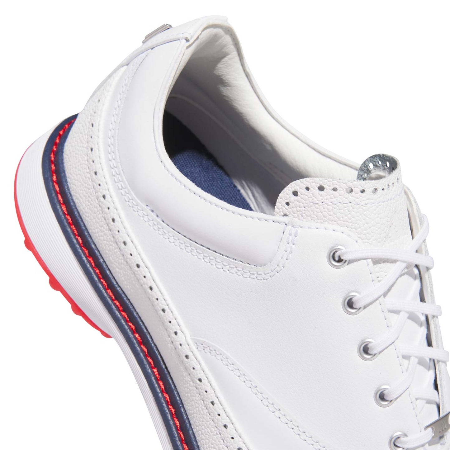 Adidas MC80 Golf Shoes White/Collegiate Navy/Red