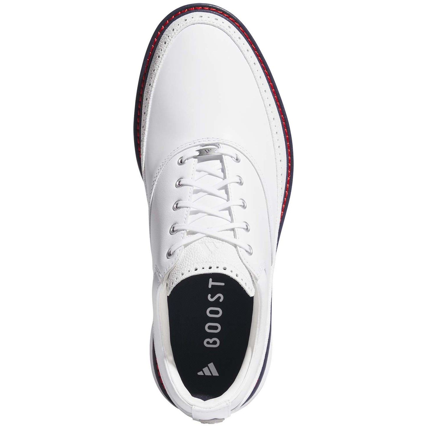 Adidas MC80 Golf Shoes White/Collegiate Navy/Red