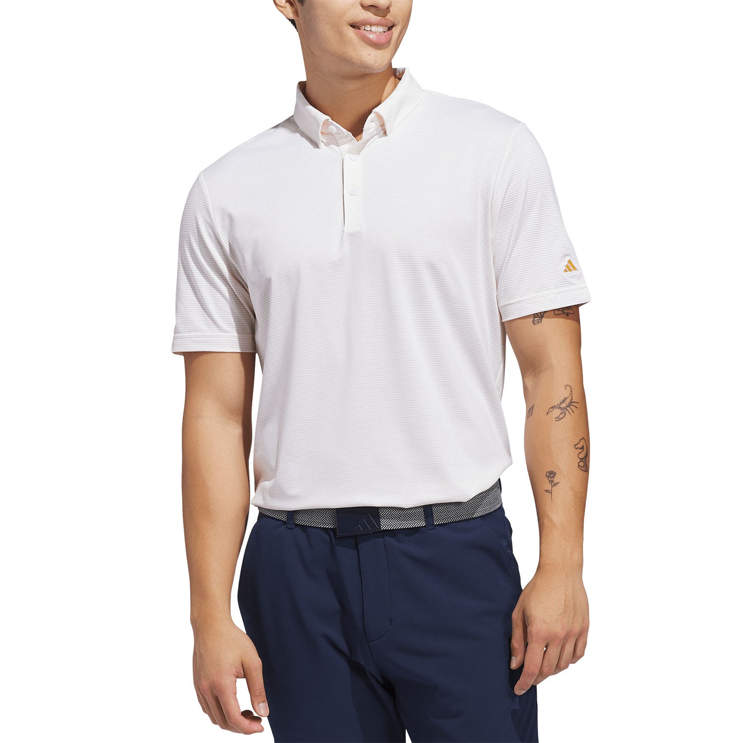 Adidas Pencil Stripe Golf Polo