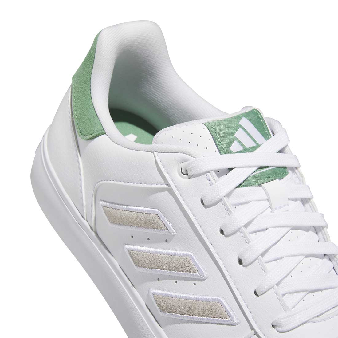 Adidas Retrocross 24 Golf Shoes White/White/Preloved Green