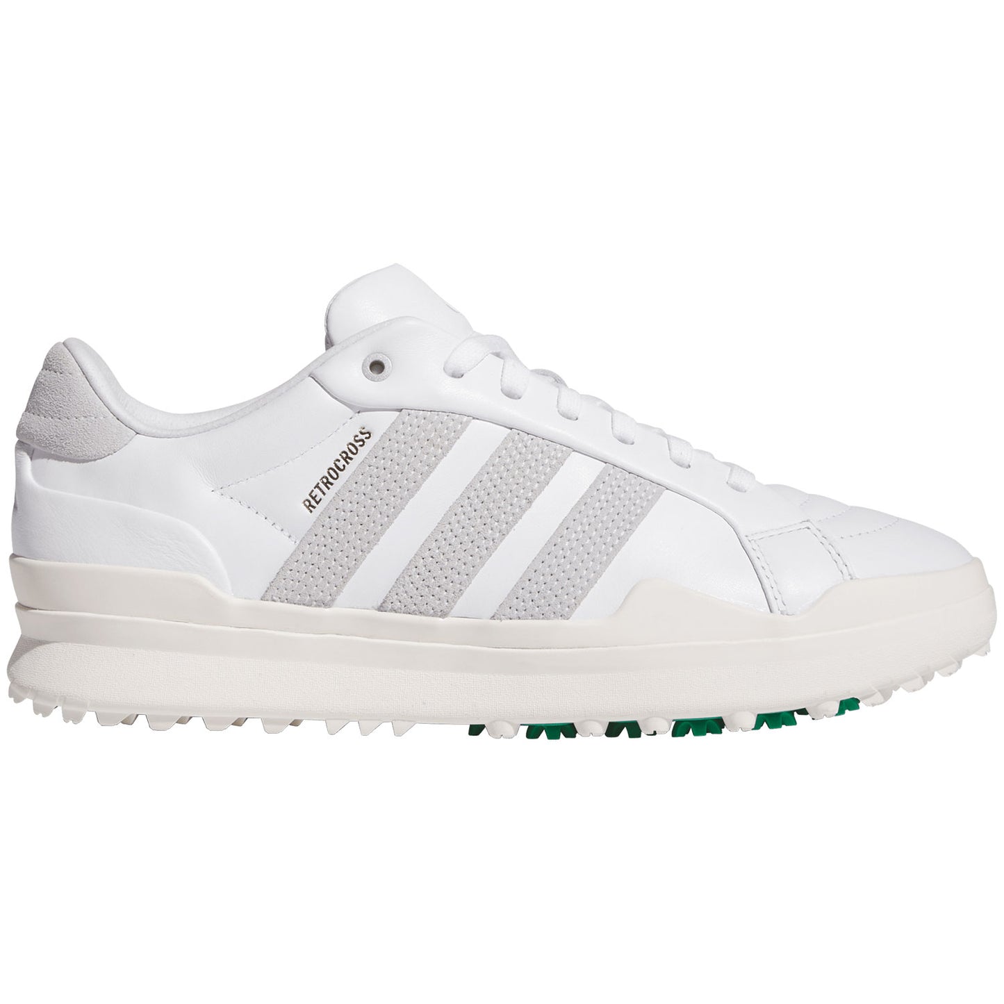 Adidas Retrocross Gripmore Golf Shoes White/Dash Grey/Court Green