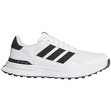 Adidas S2G 26 Leather Golf Shoes White/Black/White