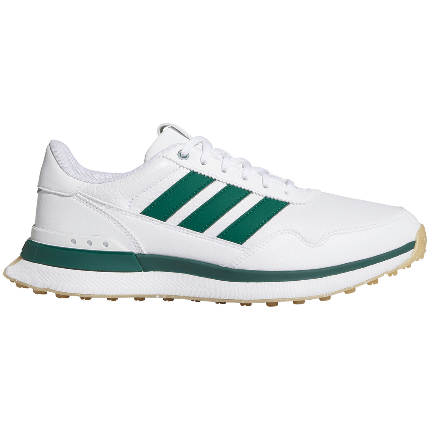 Adidas S2G 26 Leather Golf Shoes White/Collegiate Green/Gum
