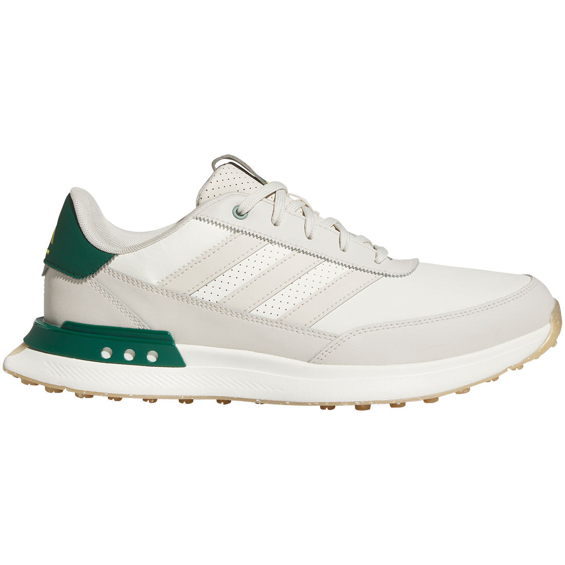Adidas S2G Spikeless Leather 24 Golf Shoes Off White/Alumina/Collegiate Green