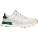 Adidas S2G Spikeless Leather 24 Golf Shoes Off White/Alumina/Collegiate Green