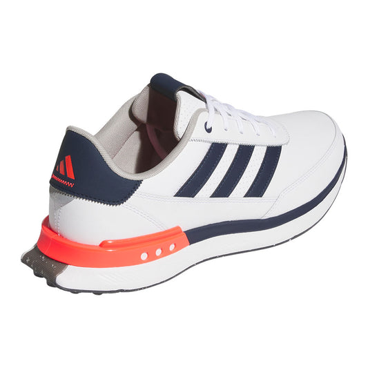 Adidas S2G Spikeless Leather 24 Golf Shoes White/Collegiate Navy/Lucid Red