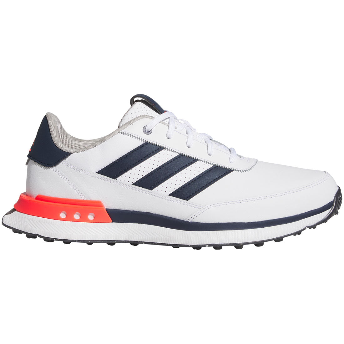 Adidas S2G Spikeless Leather 24 Golf Shoes White/Collegiate Navy/Lucid Red