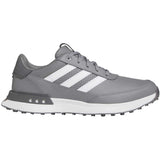 Adidas S2G Spikeless Leather 24 Golf Shoes Grey Three/White