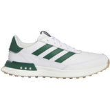 Adidas S2G Spikeless Leather 24 Golf Shoes White/Collegiate Green