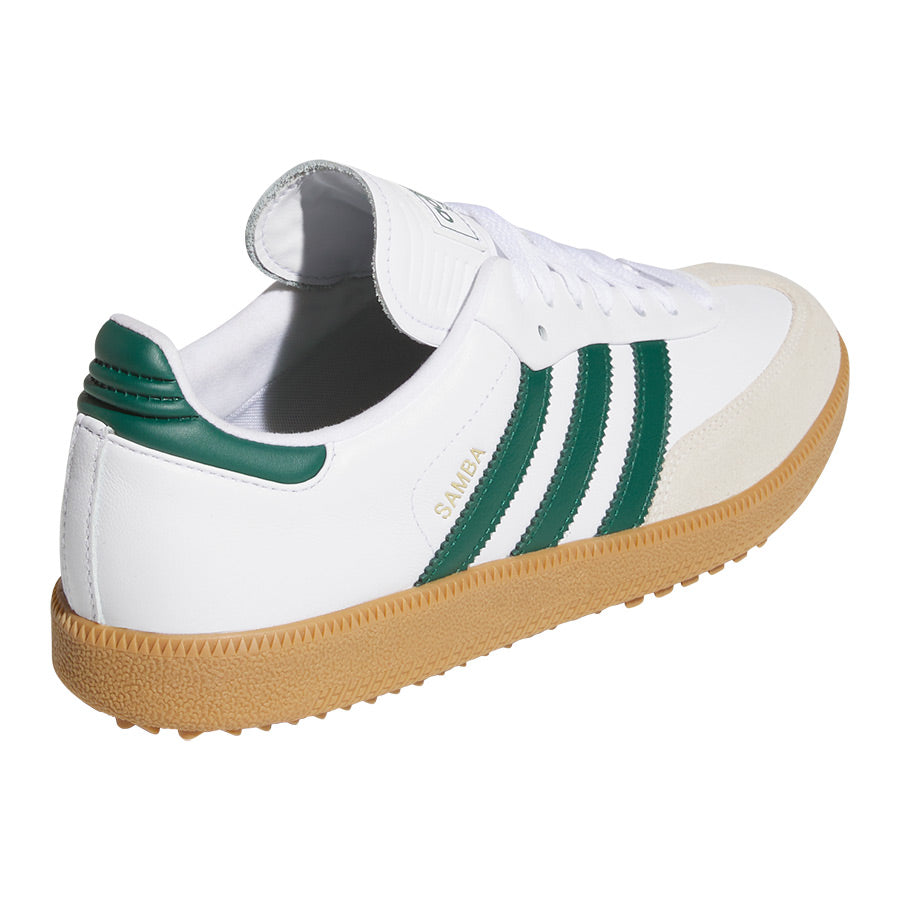 Adidas Samba Spikeless Golf Shoes White/Collegiate Green/Gum