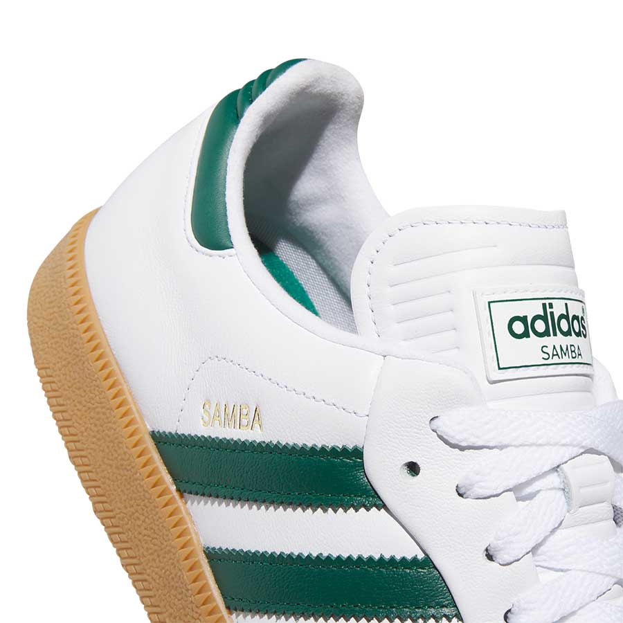 Adidas Samba Spikeless Golf Shoes White/Collegiate Green/Gum