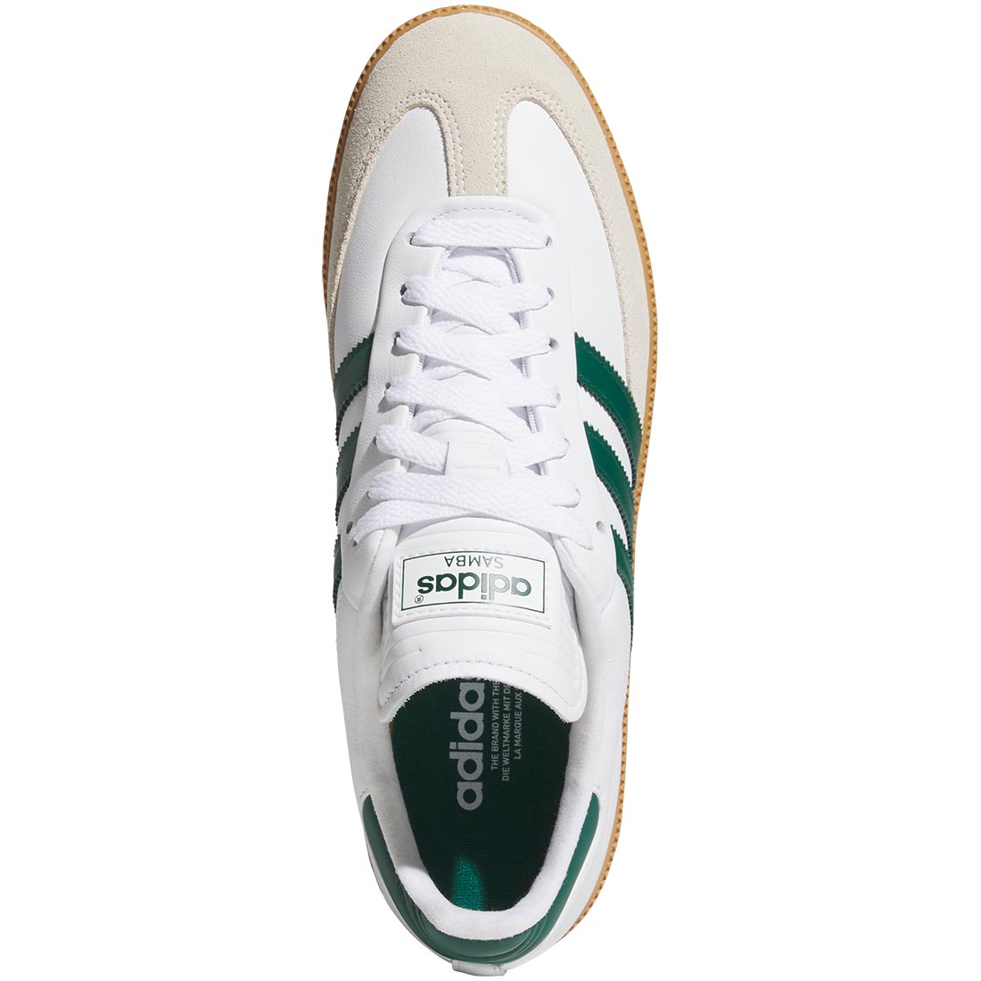 Adidas Samba Spikeless Golf Shoes White/Collegiate Green/Gum