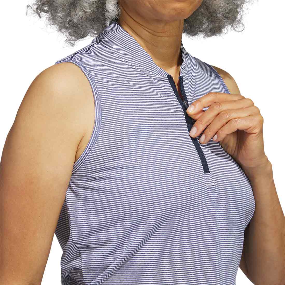 Adidas Women's Two Color Ottoman Sleeveless Polo