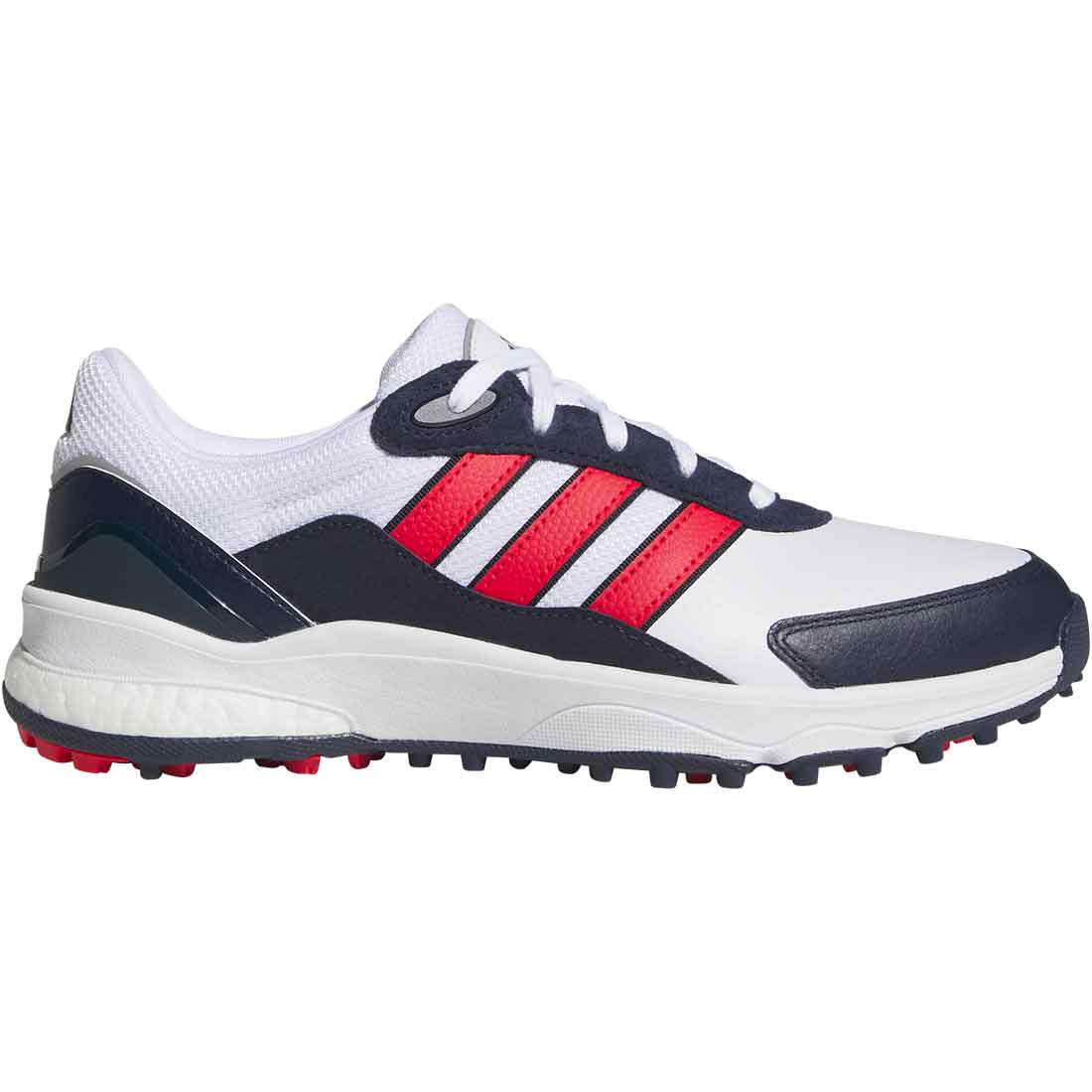 Adidas SW5540 Golf Shoes White/Pure Ruby/Collegiate Navy