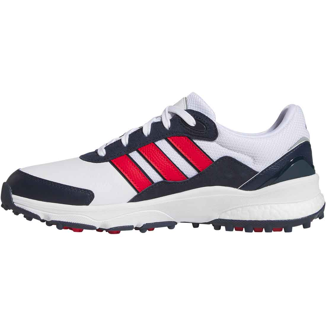 Adidas SW5540 Golf Shoes White/Pure Ruby/Collegiate Navy