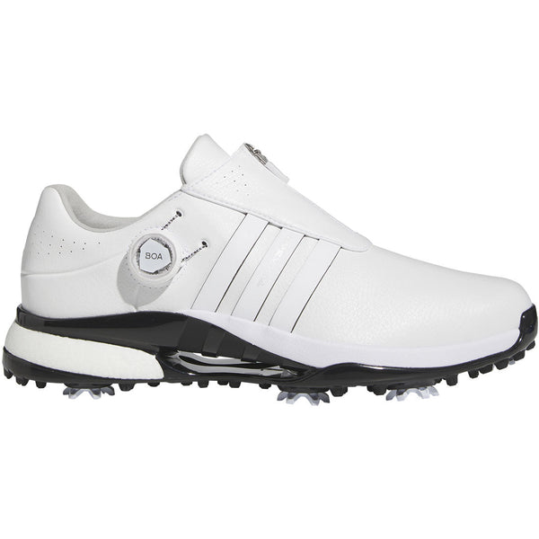 Adidas Tour360 24 BOA Golf Shoes White/White/Black – Golf Discount