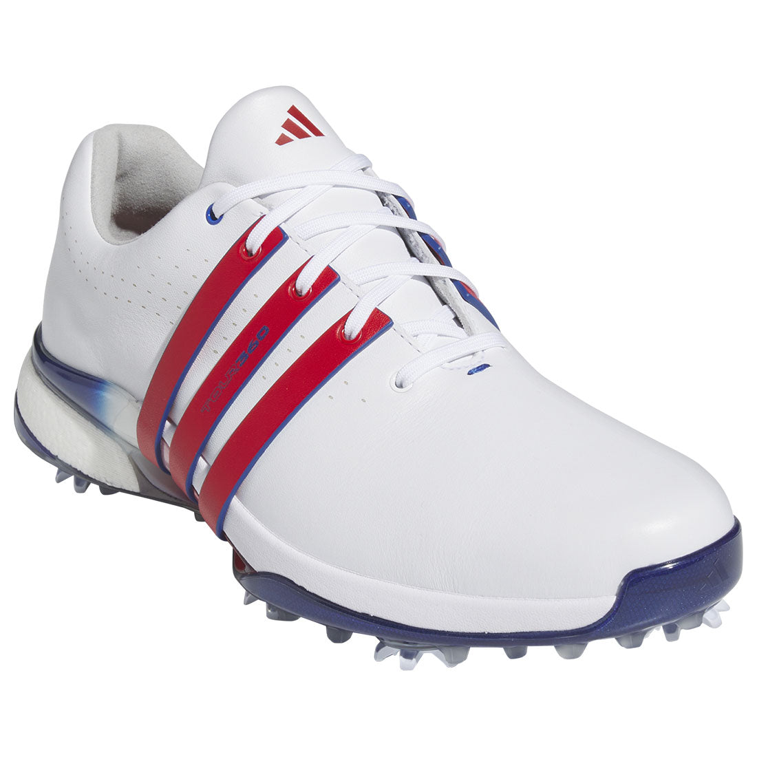 Adidas Tour360 24 Golf Shoes White/Better Scarlet/Team Royal